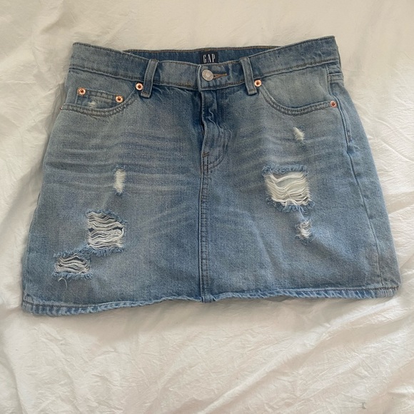 vintage denim mini skirt - Picture 1 of 2